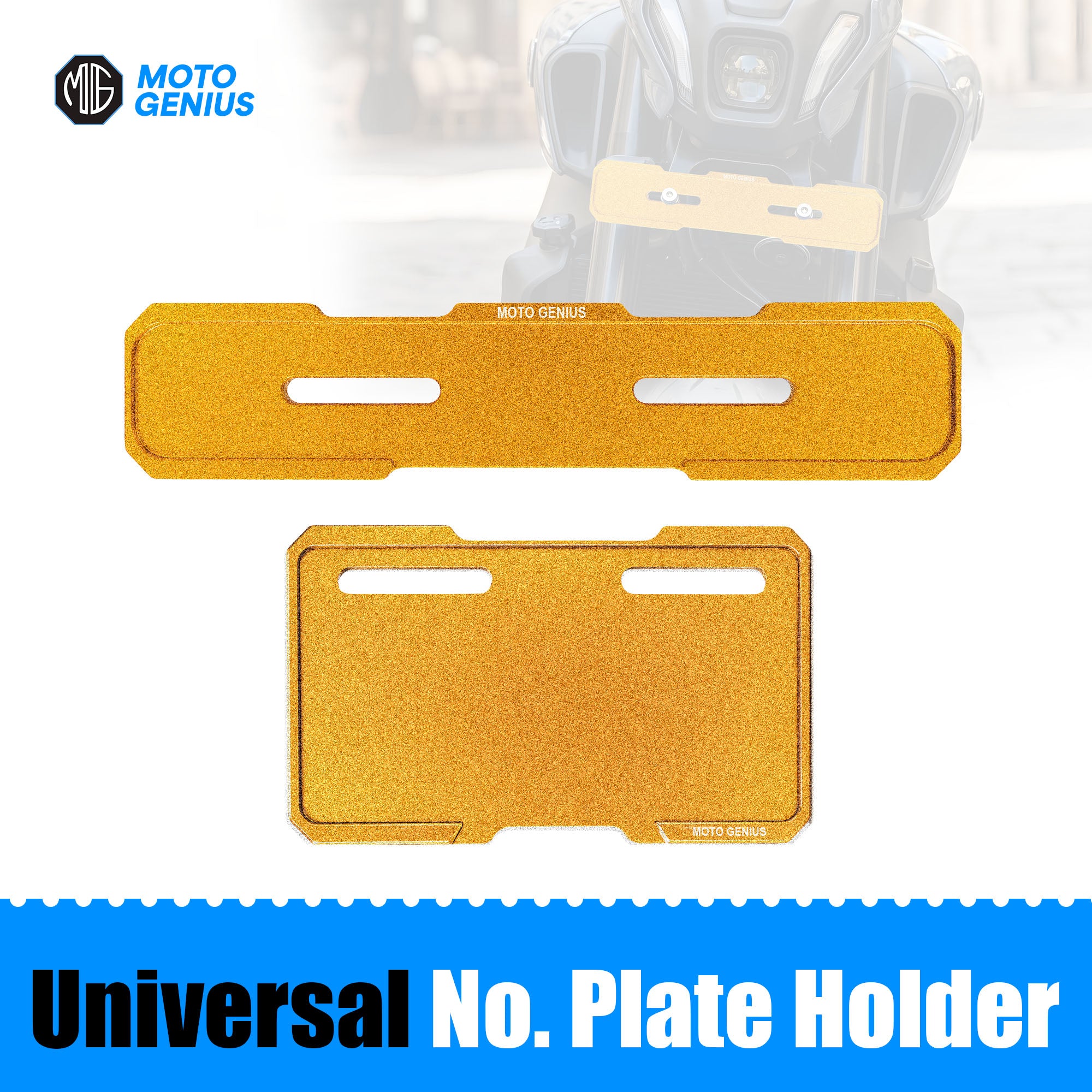 Universal CNC Aluminium Number Plate Holder Frame for Bikes & Scooters, Front & Rear, Anti-Rust, Heavy-Duty License Plate Mount, Universal Fit, Easy Installation
