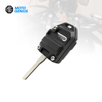 Unbreakable CNC Aluminum Motorcycle Key Head Cover | Heavy Duty Key Protector Shell Case Compatible for RE Motorcycles (Black) RE-Classic