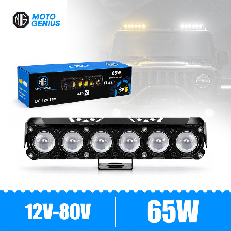 65W 6 LED Fog Light for Car, Bike, Truck & Van | Super Bright Waterproof Fog Lamp, Multi-Mode, 12-80V