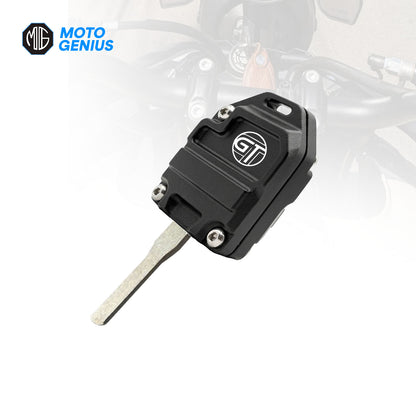 Unbreakable CNC Aluminum Motorcycle Key Head Cover | Heavy Duty Key Protector Shell Case Compatible for RE Motorcycles (Black) RE-GT