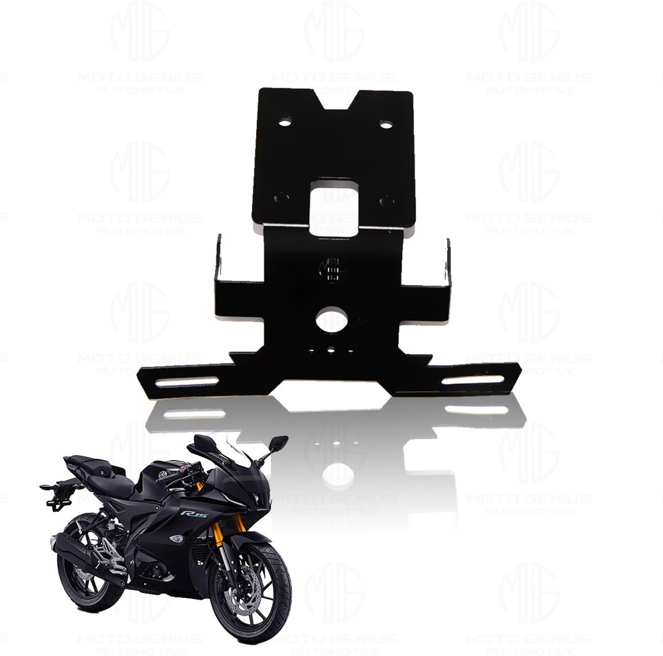 Moto Genius Heavy Metal Tail Tidy Number Plate Holder for R15 V4 | License Plate Bracket Bike Number Plate
