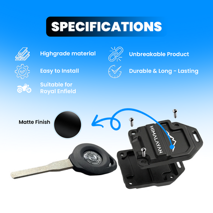 Unbreakable CNC Aluminum Motorcycle Key Head Cover | Heavy Duty Key Protector Shell Case Compatible for RE Motorcycles (Black) RE-Himalyan