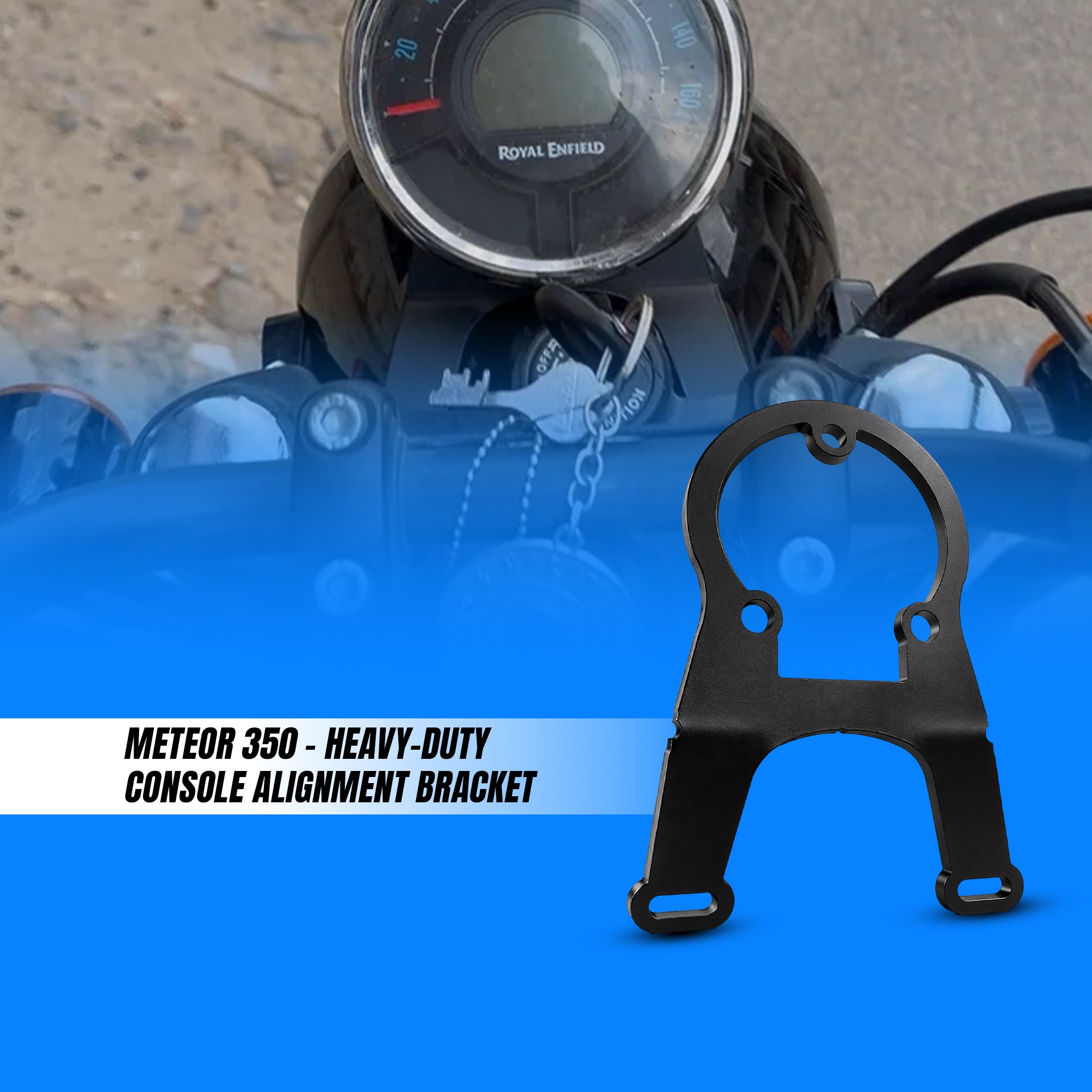 Meter Centering Plate for RE Meteor 350 & Hunter 350 – Heavy Duty Speedometer Relocator Bracket, Instrument Console Alignment Mount, Premium Durable Motorcycle Accessory, Clean