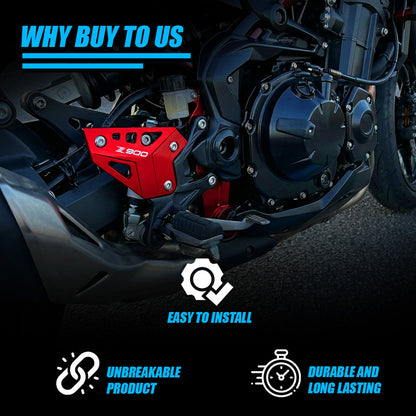 Motorcycle Foot Peg Protector Footrest Slider Guard Compatible with Kawasaki Z900 | Rearset Foot Rest Protection Cover | Anti-Slip & Impact Resistant (Pack of 2)
