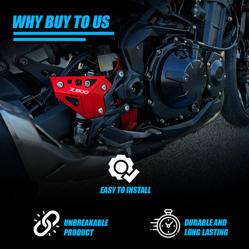 Motorcycle Foot Peg Protector Footrest Slider Guard Compatible with Kawasaki Z900 | Rearset Foot Rest Protection Cover | Anti-Slip & Impact Resistant (Pack of 2)