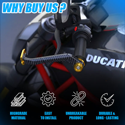 Universal Motorcycle Carbon Lever Guards | Aluminum Brake & Clutch Hand Protectors, CNC Billet Handlebar