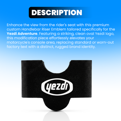 MOTO GENIUS Yezdi Handlebar Riser Clamp Adjustable Height – Premium Aluminium Handle Bar Riser for Improve Riding Comfort, Control & Ergonomics – Compatible with Yezdi Motorcycles