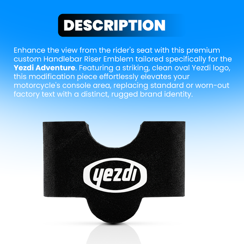MOTO GENIUS Yezdi Handlebar Riser Clamp Adjustable Height – Premium Aluminium Handle Bar Riser for Improve Riding Comfort, Control & Ergonomics – Compatible with Yezdi Motorcycles