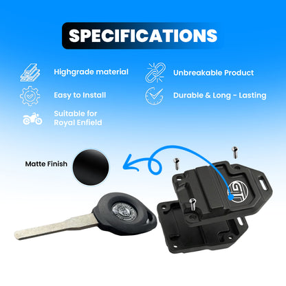 Unbreakable CNC Aluminum Motorcycle Key Head Cover | Heavy Duty Key Protector Shell Case Compatible for RE Motorcycles (Black) RE-GT