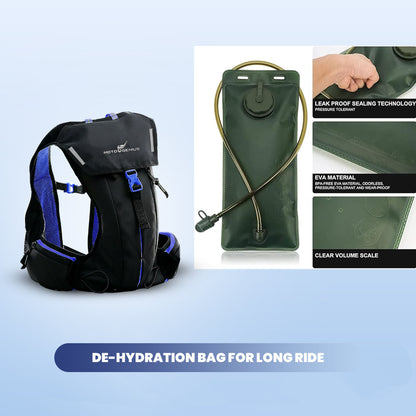 Hydration Backpack with 2L BPA-Free Bladder, Ultra-Lightweight No-Bounce Fit, Multi-Compartment Storage, Reflective Safety Strips, Ideal for Hiking, Cycling, Running, Camping & Outdoor Sports