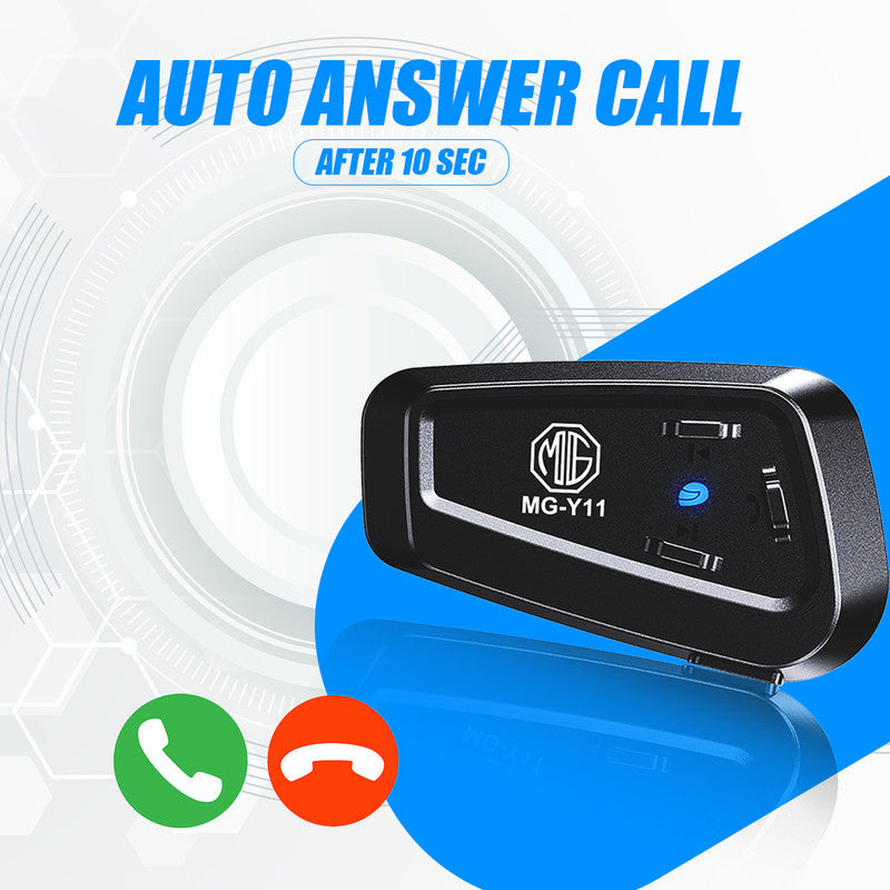 Y11 Motorcycle Helmet Bluetooth Headset V5.2 – HIFI Stereo, Noise Reduction, 500mAh Battery, Hands-Free Calls, Voice Assistant, IPX6 Waterproof, Easy Install