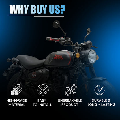 Universal CNC Aluminum Classic Round Side Mirrors – Fits All Motorcycles and Scooters