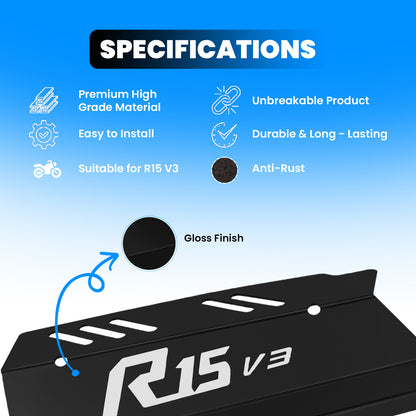 Exhaust Cover Silencer Protector for R15 V3 | Premium Exhaust Heat Shield Protector for Enhanced Durability and Style | Easy Installation
