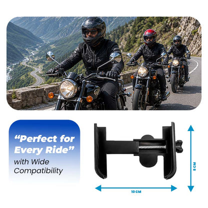 Universal Bike Mount Holder, Aluminum 360° Rotating Stand for Bicycle, Motorcycle, Scooty | Fits All Smartphones, Bike Mobile Holder