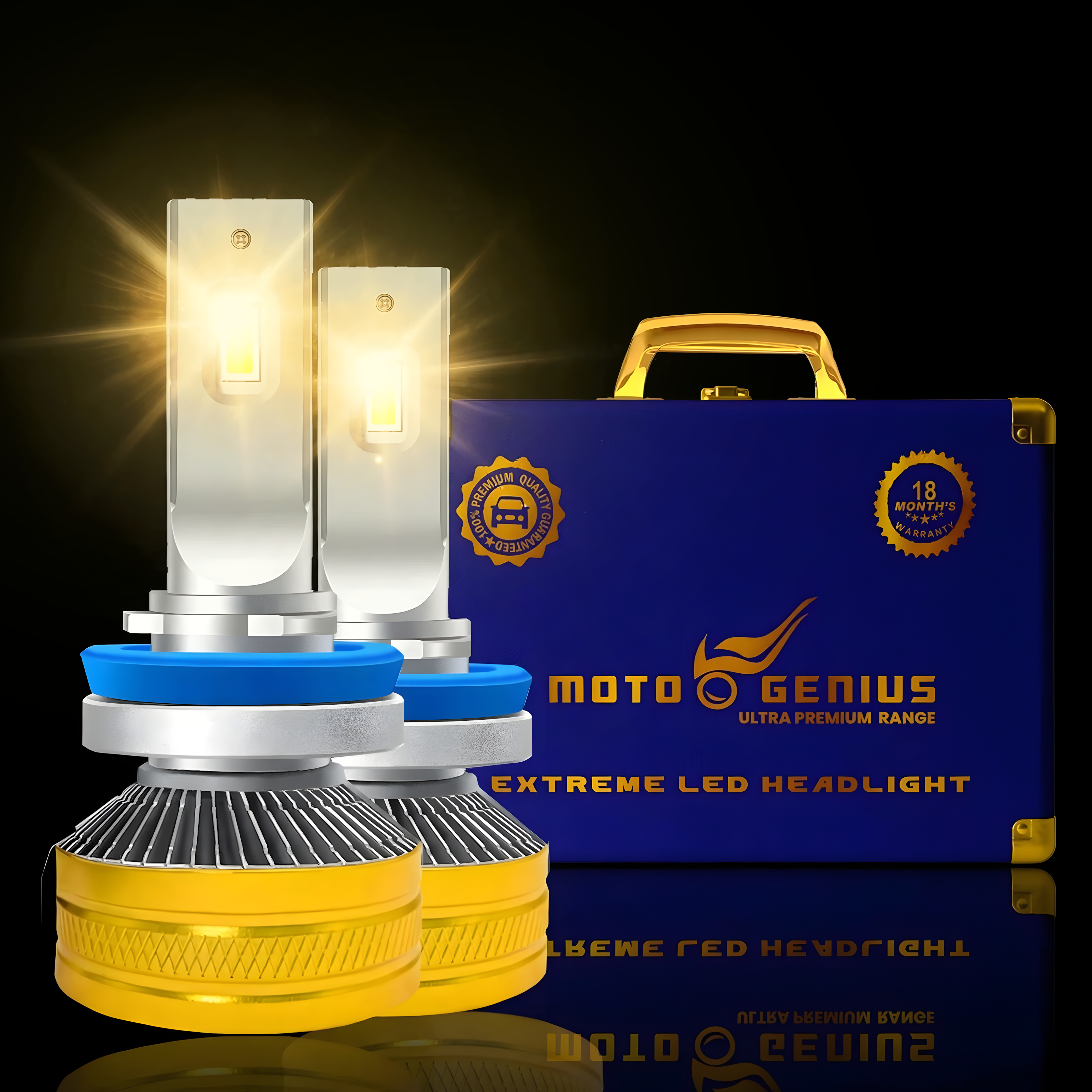 Super Bright 300W LED Headlight Conversion Kit for Car & Motorbike, Waterproof Steel & Aluminium Design, High Performance, Energy Efficient (H7) Pack of 2 (MGF3)