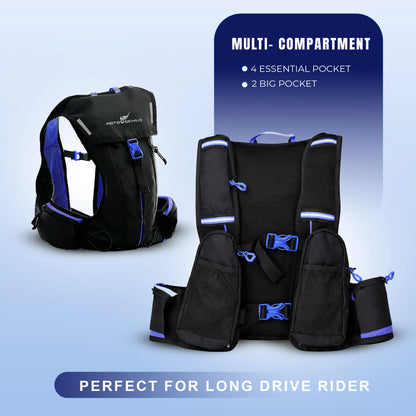 Hydration Backpack with 2L BPA-Free Bladder, Ultra-Lightweight No-Bounce Fit, Multi-Compartment Storage, Reflective Safety Strips, Ideal for Hiking, Cycling, Running, Camping & Outdoor Sports