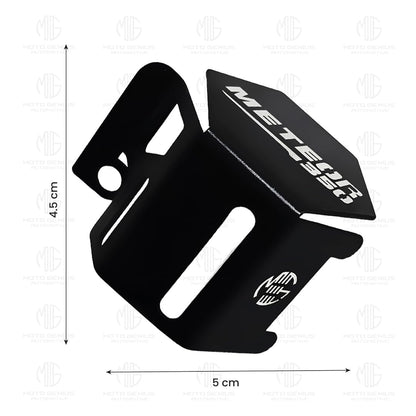 MOTO GENIUS Stainless Steel Rear Brake Oil Container Guard for Meteor 350, Durable & Stylish Protection ()