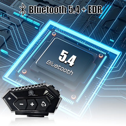 BT 12 Pro Motorcycle Helmet Intercom | Motoboy Bluetooth 5.1 | Noise Control | Long Battery Life | Waterproof Riding Communication System