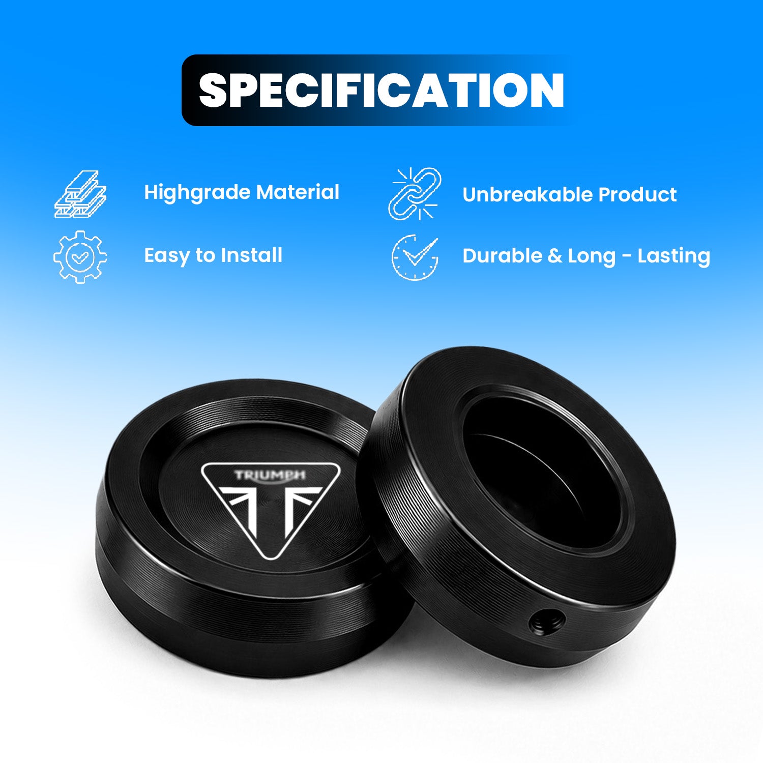 Front Fork Cap Cover for Triumph Speed 400 – Premium Anodized Front CNC made Shock Top Cover (Pair)