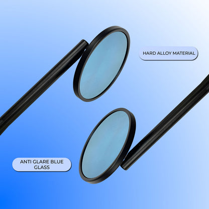 Universal CNC Aluminum Classic Round Side Mirrors – Fits All Motorcycles and Scooters