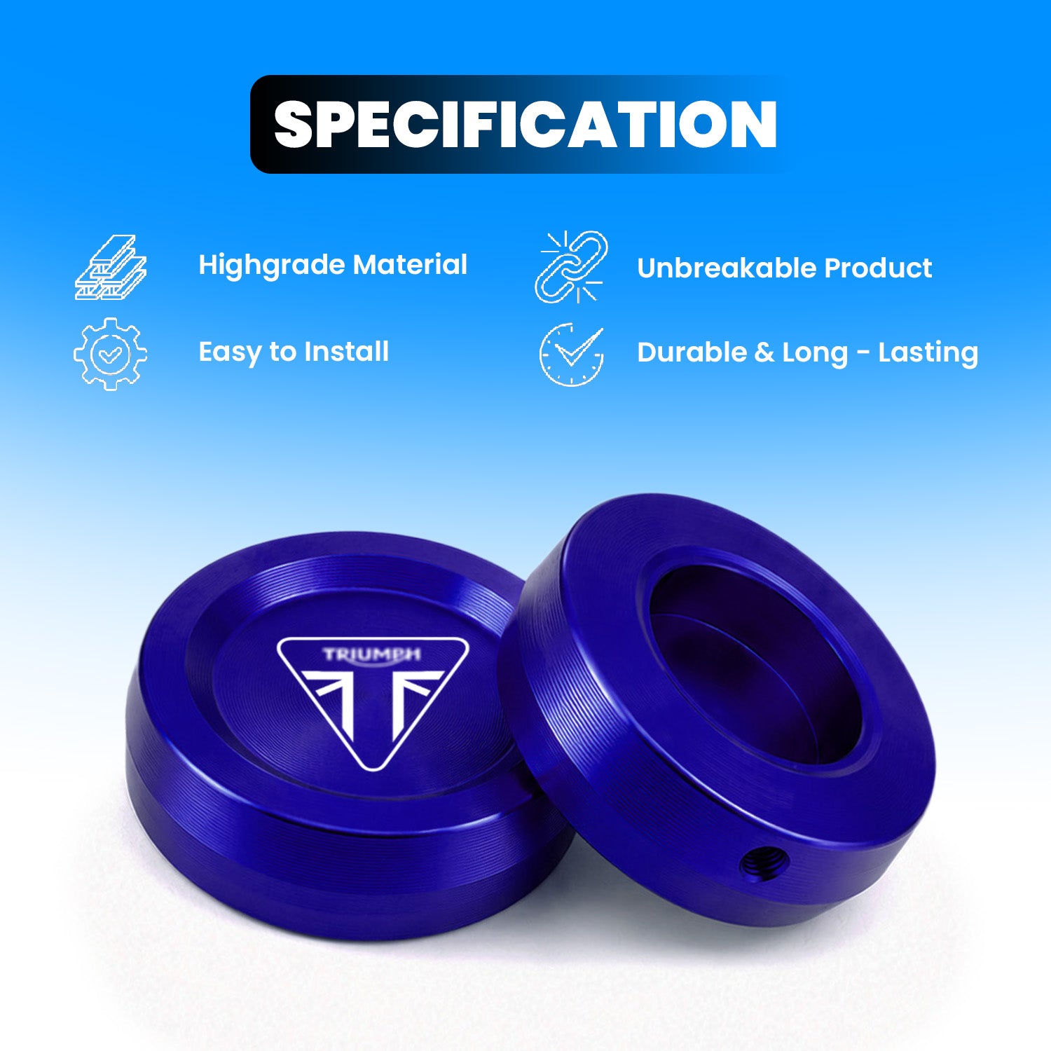 Front Fork Cap Cover for Triumph Speed 400 – Premium Anodized Front CNC made Shock Top Cover (Pair)