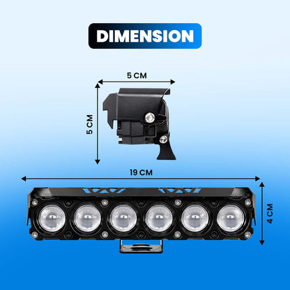65W 6 LED Fog Light for Car, Bike, Truck & Van | Super Bright Waterproof Fog Lamp, Multi-Mode, 12-80V