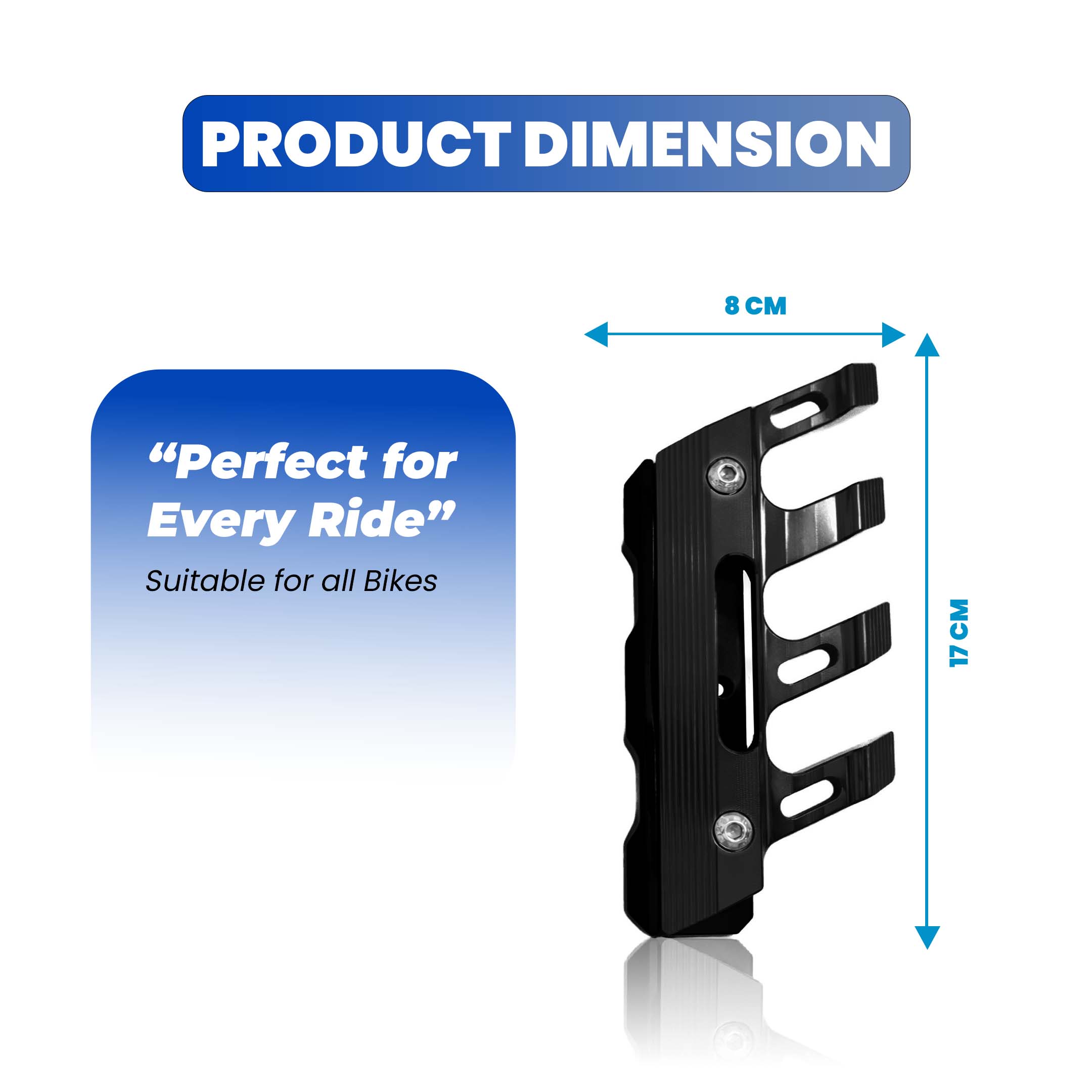 MOTO GENIUS Universal CNC Aluminum Motorcycle Front Fork Protector Anti-Fall Crash Slider, Shock Absorber & Front Fender Guard for Bikes