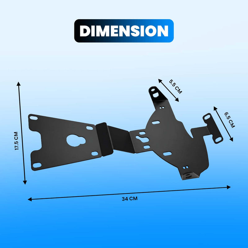Heavy Metal Tail Tidy Number Plate Holder License Plate Bracket with Indicator Mounts for Triumph (Black)