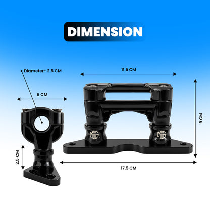 Adjustable Handle bar Conversion Kit for Pulsar NS200 ( 2013 to feb 2023 models ) | Customizable Handlebar Height Enhanced Comfort & Control