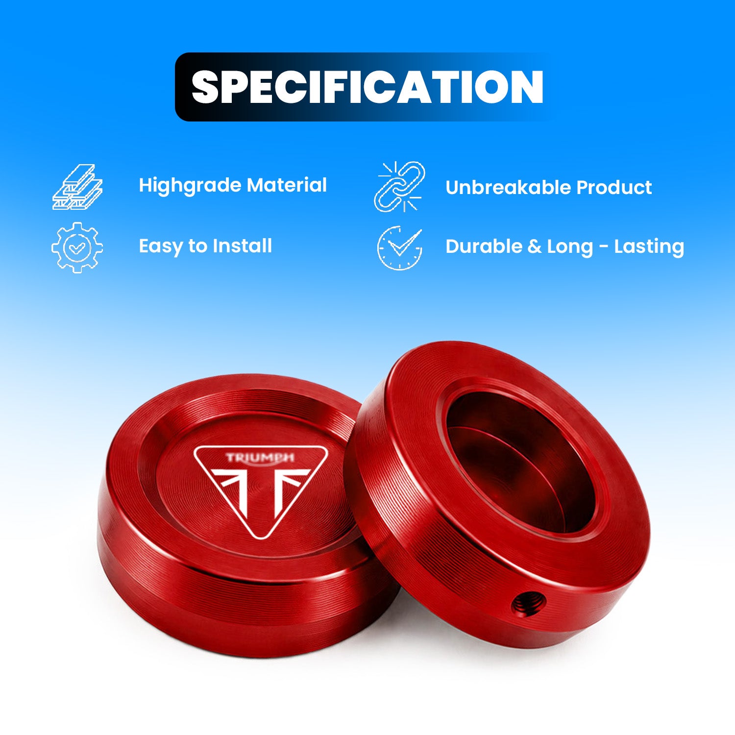 Front Fork Cap Cover for Triumph Speed 400 – Premium Anodized Front CNC made Shock Top Cover (Pair)