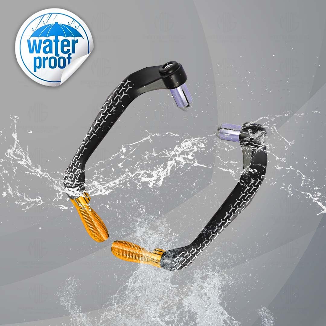 3D Design Universal CNC Handlebar Brake Clutch Lever Protector Guard for Motorcycles & Bikes | Durable and Stylish-Gold - Moto Genius