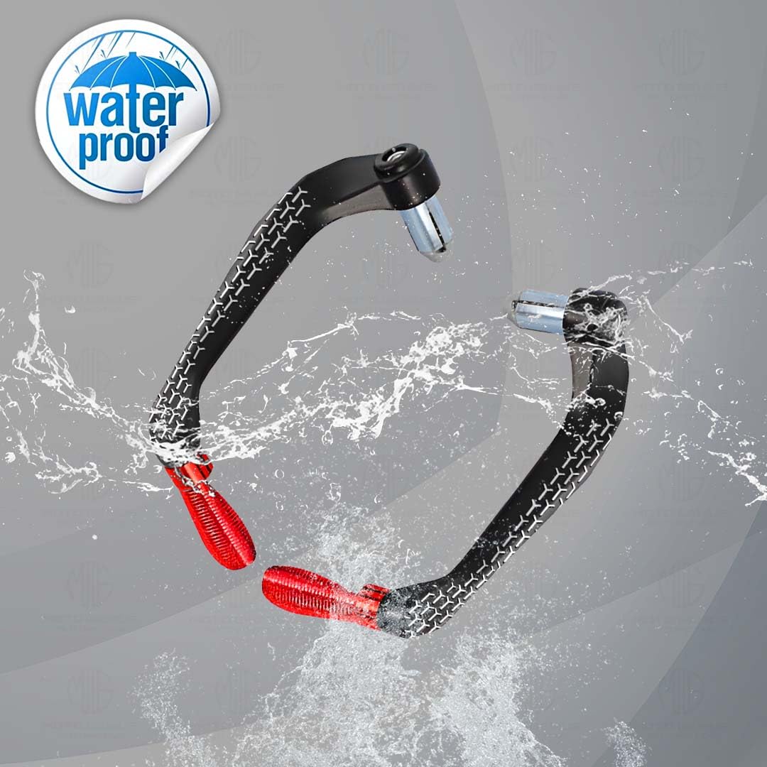 3D Design Universal CNC Handlebar Brake Clutch Lever Protector Guard for Motorcycles & Bikes | Durable and Stylish-Red - Moto Genius