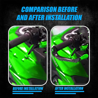 3D Design Universal CNC Handlebar Brake Clutch Lever Protector Guard for Motorcycles & Bikes | Durable and Stylish-Green - Moto Genius