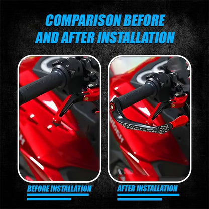 3D Design Universal CNC Handlebar Brake Clutch Lever Protector Guard for Motorcycles & Bikes | Durable and Stylish-Red - Moto Genius