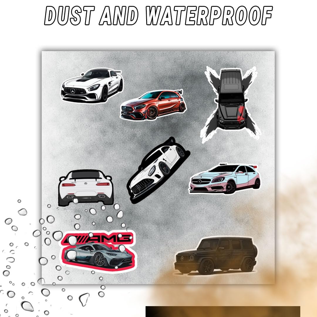 3D Vinyl Car Sticker for Exterior, Waterproof & Fade-Proof Self Adhesive Car Decal for Rear Glass, Bumper, Windshield & Car Styling Accessories (8 PC) - Moto Genius