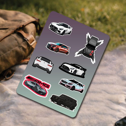 3D Vinyl Car Sticker for Exterior, Waterproof & Fade-Proof Self Adhesive Car Decal for Rear Glass, Bumper, Windshield & Car Styling Accessories (8 PC) - Moto Genius