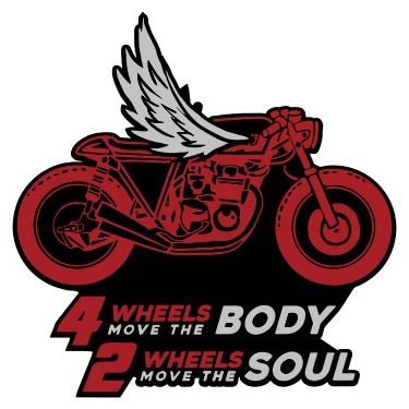 4-Wheels-Move-the-Body-SPC-15 Vinyl Sticker Waterproof Decals for Motorcycle, Helmet & Laptop | Edgy Aesthetic Stickers for Bikes and cars - Moto Genius