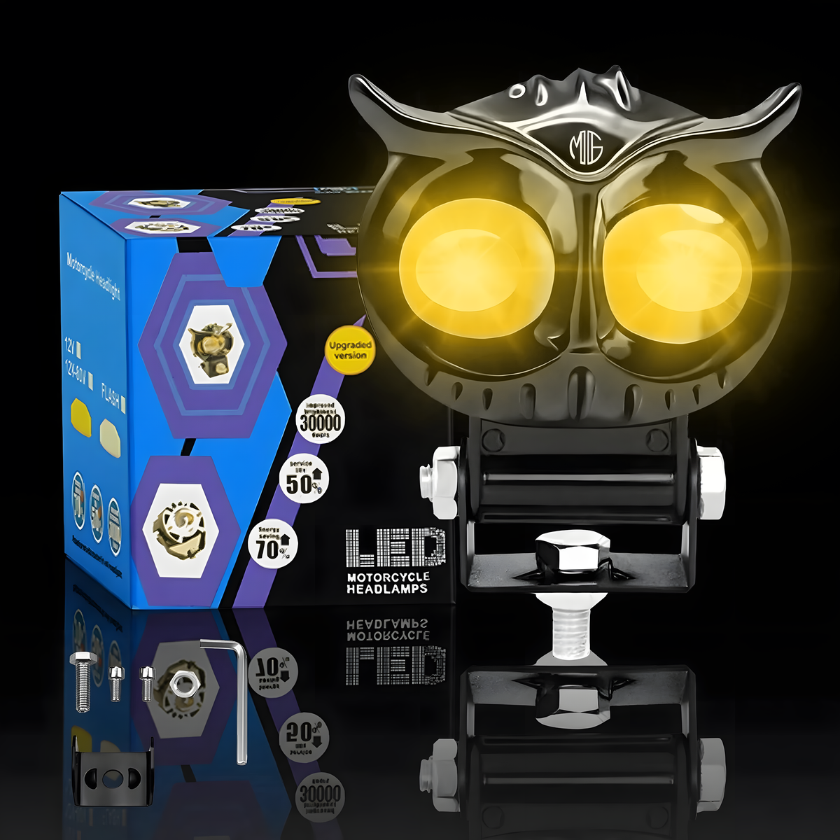 40W OWL Shape Dual Color LED Fog Light