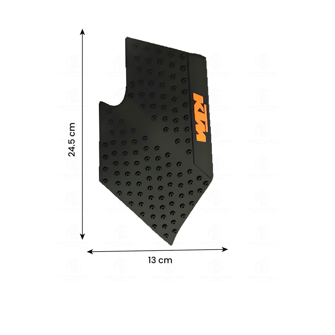 MOTO GENIUS Silicone Tank Pads for KTM RC All Model Bikes | Premium Tank Protection Pads | Anti-Slip and Scratch-Resistant Design |Stylish and Durable | RC 125/200/390/250 (Pack of 2) ()