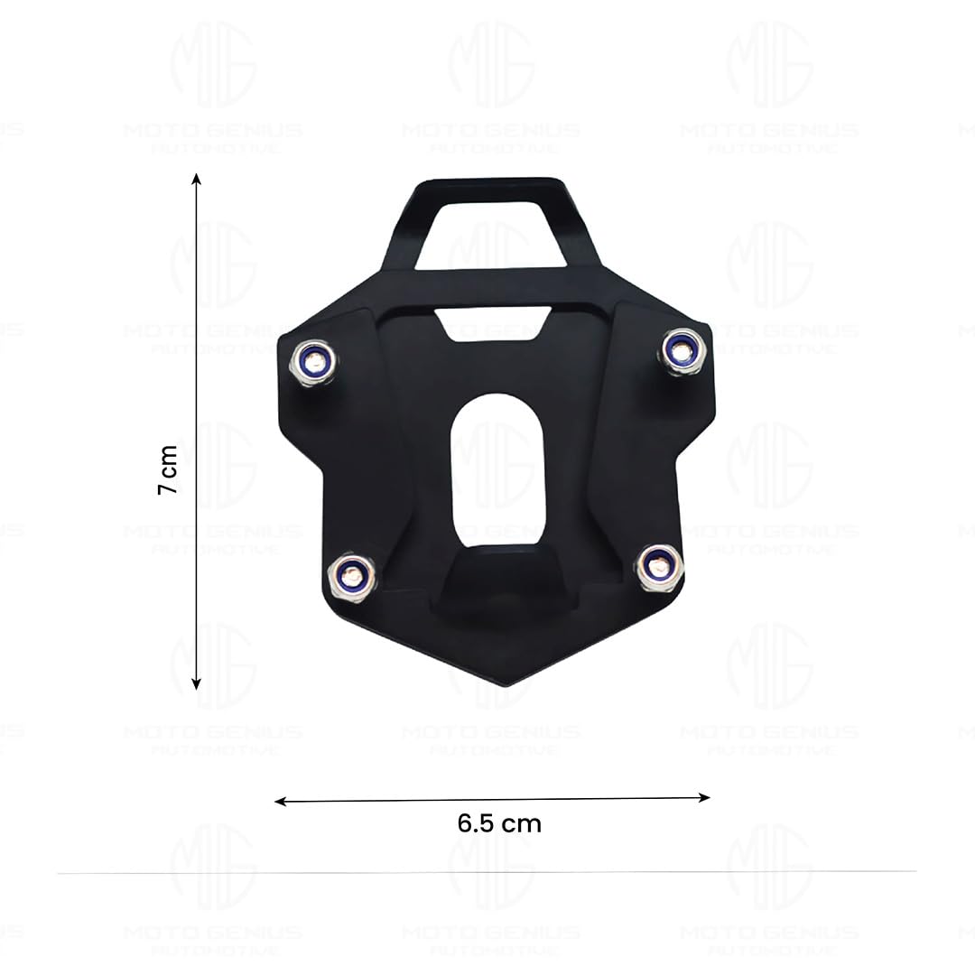 MOTO GENIUS Side Stand Extender for RE Himalayan BS3/BS4/BS6/Scram Motorbike | Heavy Duty Parking Support and Stability Enhancer ()