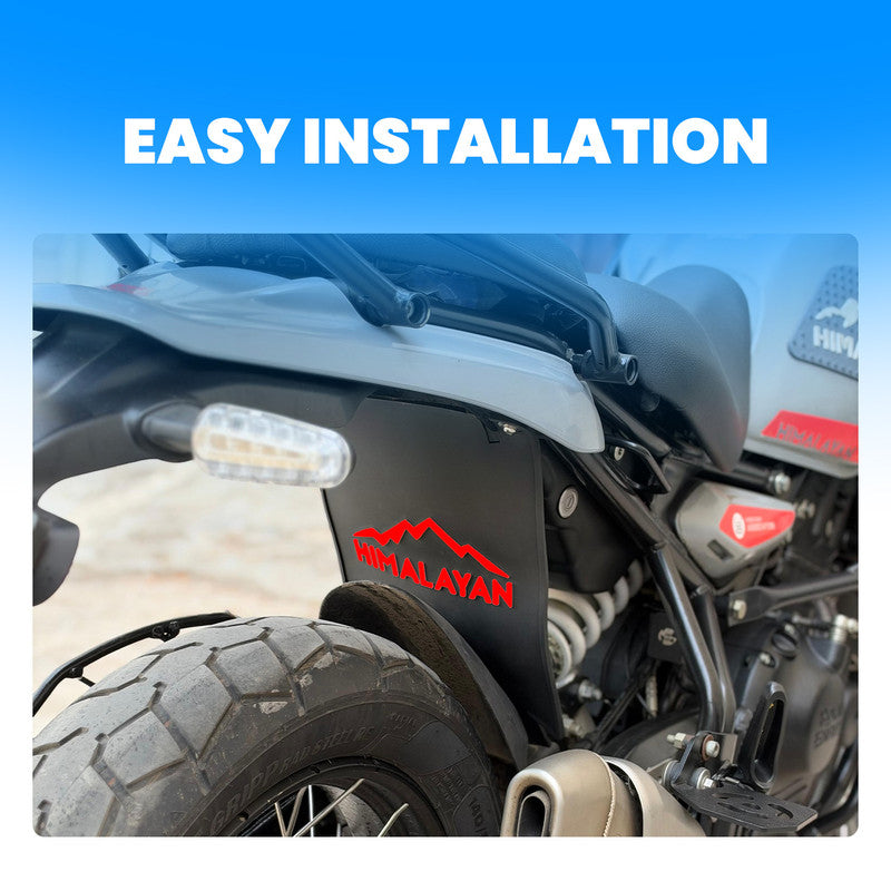 Flexible Rubber Silicone Rear Mud Flap for RE Himalayan | Heavy Duty Weather Resistant Splash Guard | Durable Mudguard Fender Protector Against Mud, Dirt & Water