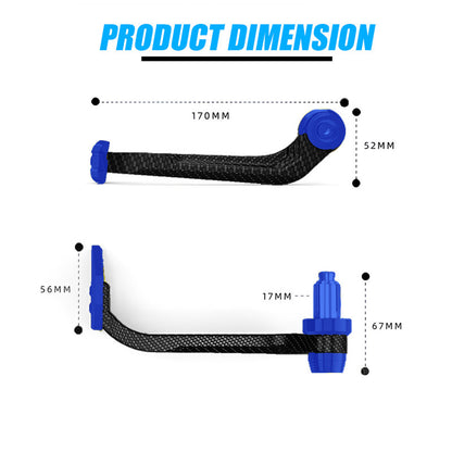 Universal Motorcycle Carbon Lever Guards | Aluminum Brake & Clutch Hand Protectors, CNC Billet Handlebar