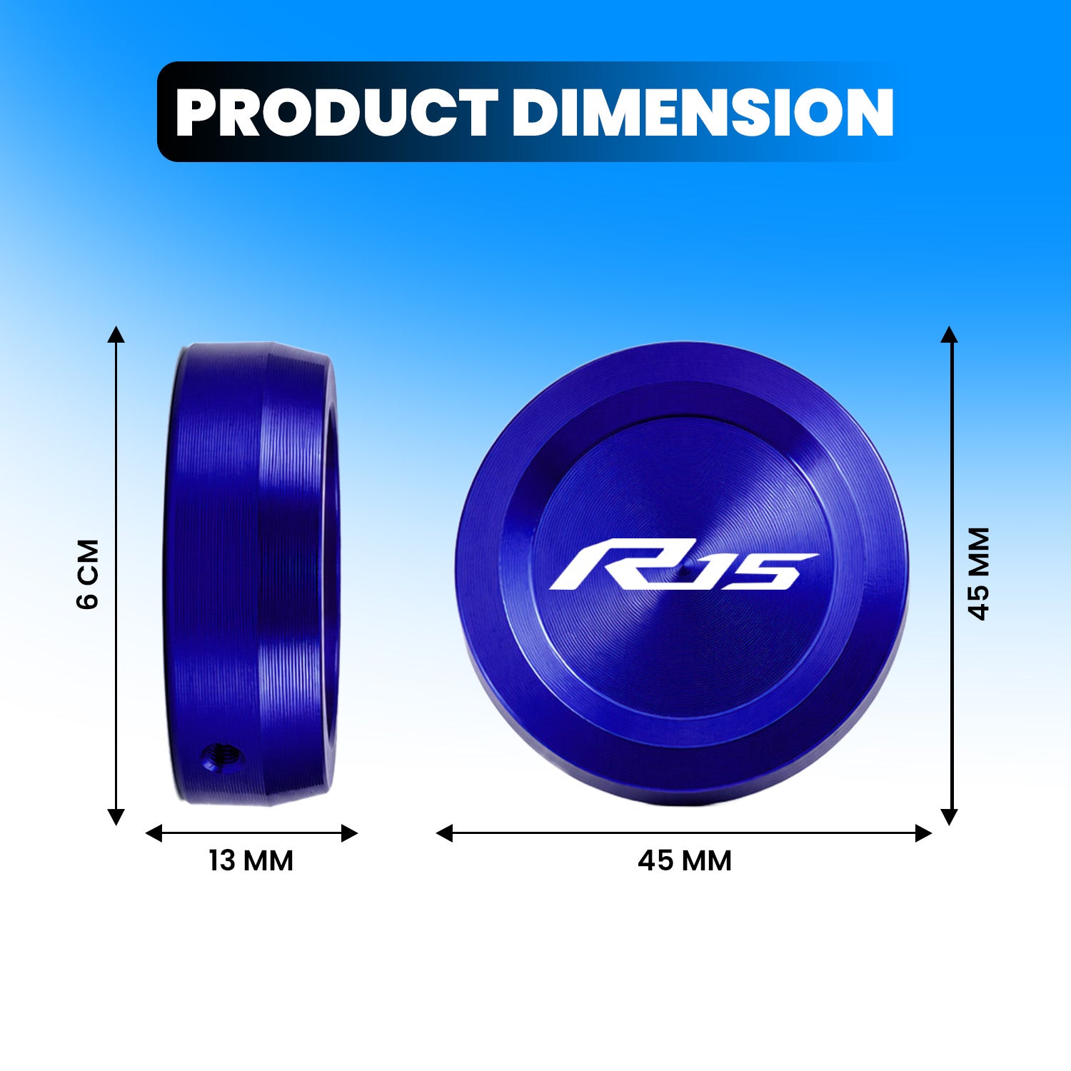 Front Fork Cap Cover for Yamaha R15 V4 / R15 V3 – Premium Anodized CNC MADE Front Shocker Top Fork Cover (Pair)