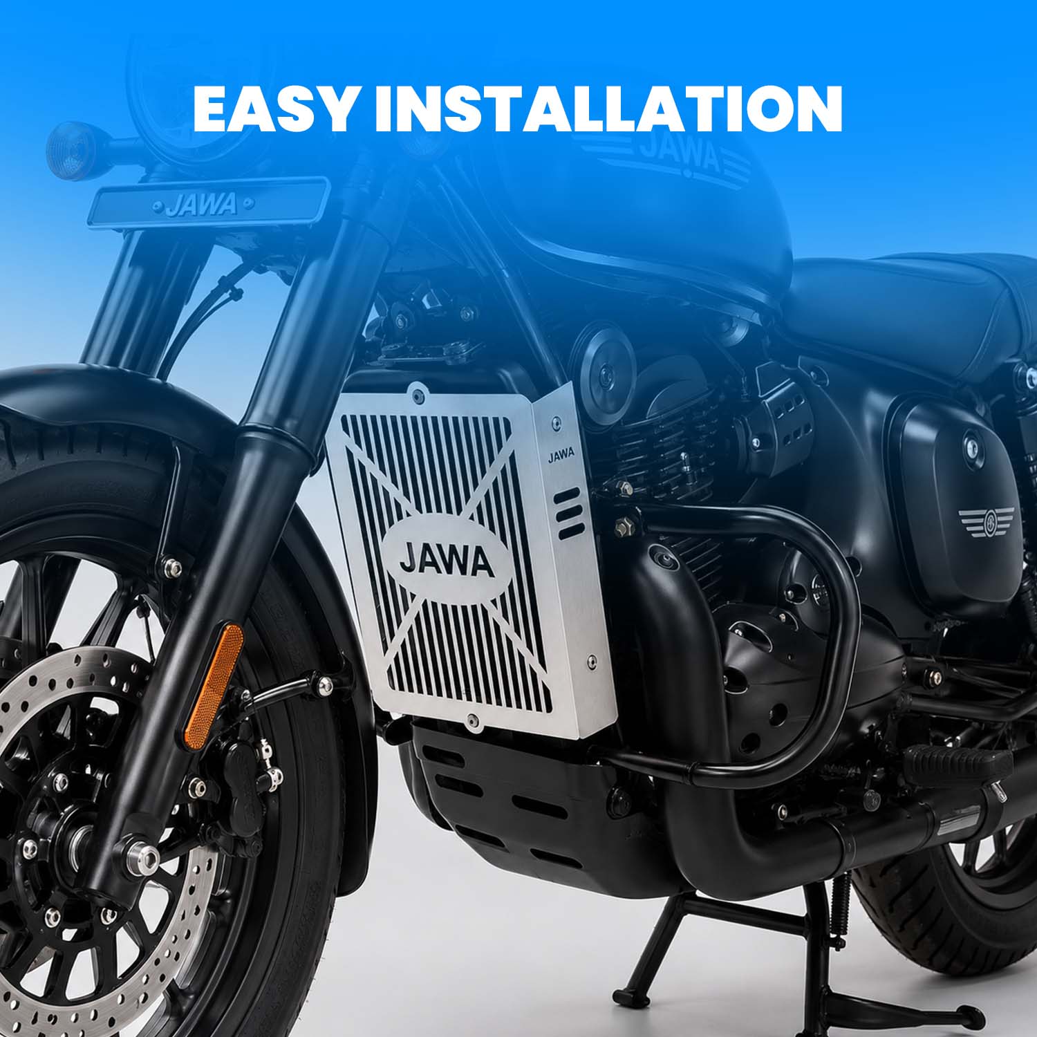 Radiator Guard for JAWA 42 | Durable Stainless Steel Protector |Essential Accessory for Motorcycle Radiator Protection