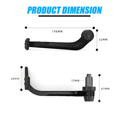 Universal Motorcycle Carbon Lever Guards | Aluminum Brake & Clutch Hand Protectors, CNC Billet Handlebar