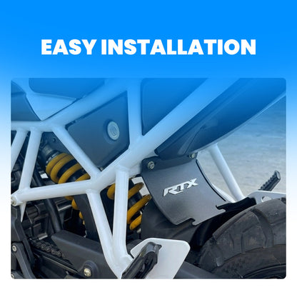 Apache RTX Mud Flap Flexible Rubber Bike Mudguard Rear Fender Protector, Weather Resistant Splash Guard for Dirt, Mud & Water