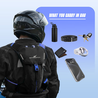Hydration Backpack with 2L BPA-Free Bladder, Ultra-Lightweight No-Bounce Fit, Multi-Compartment Storage, Reflective Safety Strips, Ideal for Hiking, Cycling, Running, Camping & Outdoor Sports