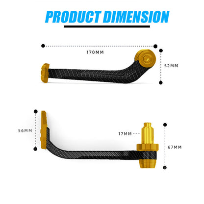 Universal Motorcycle Carbon Lever Guards | Aluminum Brake & Clutch Hand Protectors, CNC Billet Handlebar