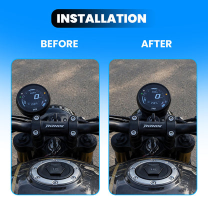 TVS Ronin 225 Center Meter Console Mounting Clamp | Heavy Duty Speedometer Relocation Bracket | Symmetric Handlebar View