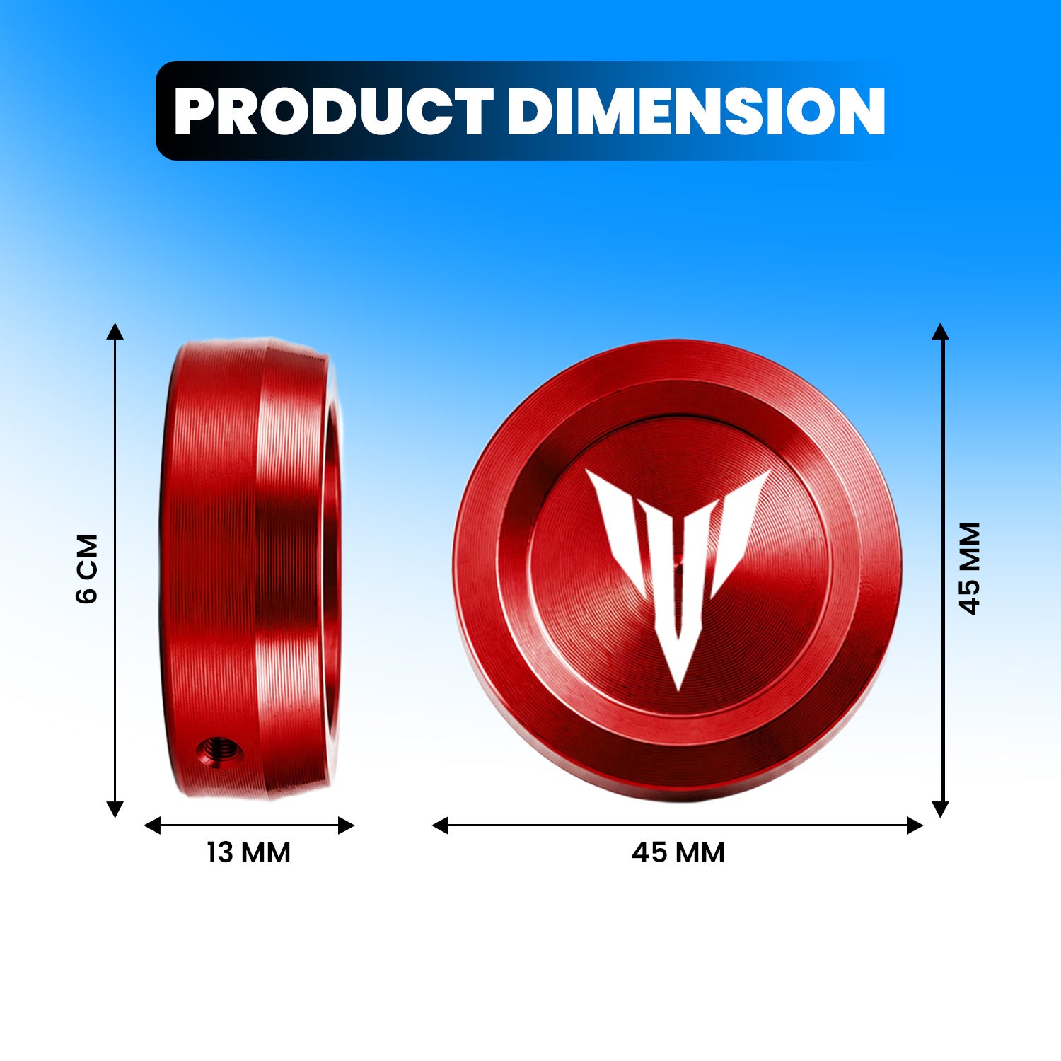 CNC Aluminium Front Fork Cap Cover for Yamaha MT-15 – Premium Anodized Front Shock Top Cover (Pair)